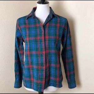 Pendleton 100% Virgin Wool Plaid Button Down Small